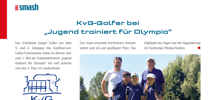 KvG-Golfer bei „Jugend trainiert für Olympia“