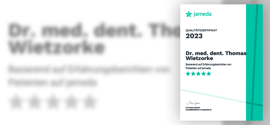 Qualitätszertifikat für Top-Bewertungen